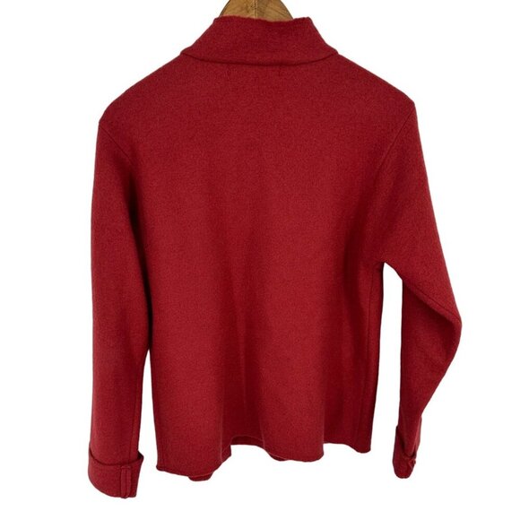 HERMAN GEIST 100% Wool Single Snap Red Cape Size S - Picture 2 of 9